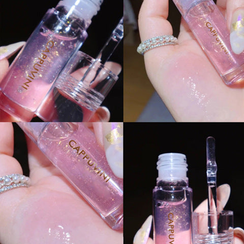 Moisturizing Transparent Lip Gloss – Hydrating Glass Shine Lip Balm for Radiant Lips
